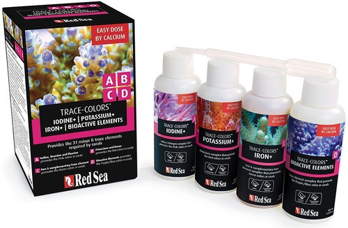 Suplemento Red Sea Coral Colors Kit A/b/c/d - 4 X 100ml