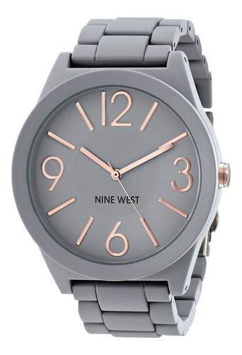 Reloj Nine West Mujer Gris Mate 42mm Nw/1678