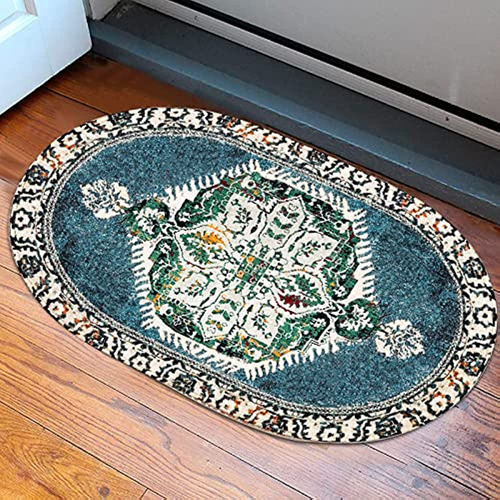 Alfombra Pequeña Boho 2'x3', Felpudo Persa Lavable Lana Sint