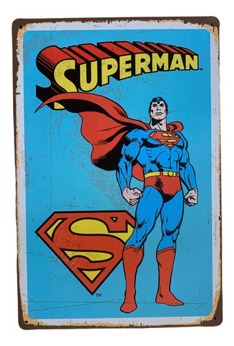 Placa Metálica Decorativa Superman
