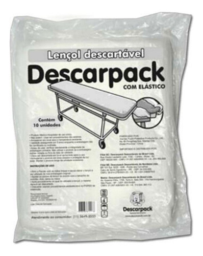 Lençol Para Maca Descartavel C/50 Unidades Descarpack