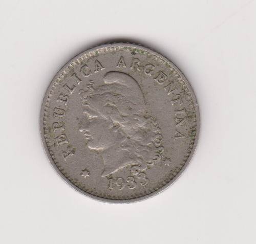 Moneda Argentina 10 Ctvs 1933 Janson 120 Muy Buena +