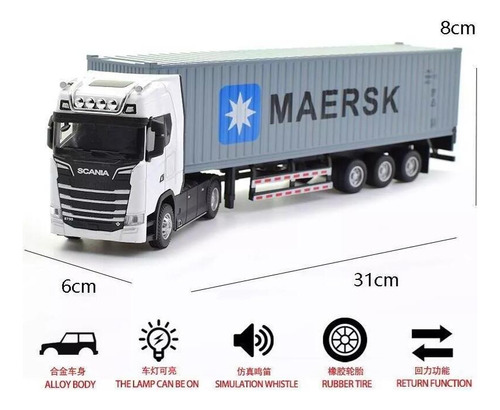 Remolque Scania Trailer Container Truck Báscula 1:50 De Meta