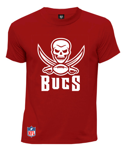 Camiseta American Football Mascota Nfl Buccaneers Calavera