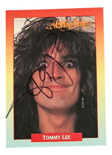 Tarjeta Rock Cards 1991 Firmada Tommy Lee Motley Crue 