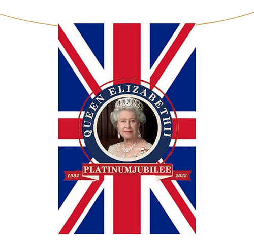 4 Pcs Jubilee Flag - Queen Elizabeth Ii Memory Double Sided