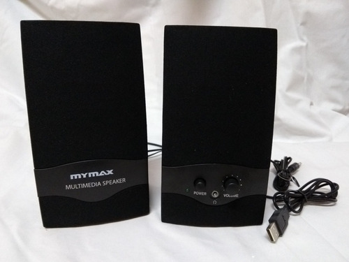 Caixa Caixinha De Som Mymax 2w P2 Usb Notebook Pc Usado