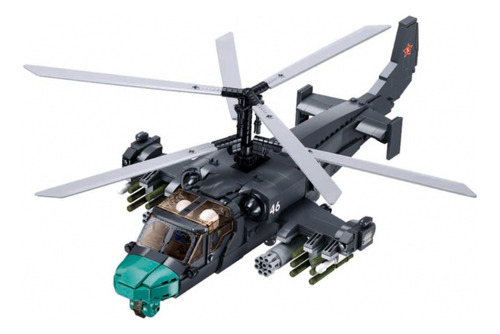 Helicoptero De Ataque Ka-52 Alligator Ruso, Compatible Lego 