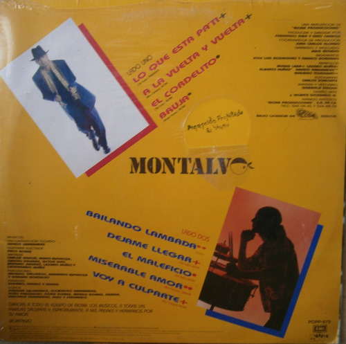 Lp Nuevo De: Montalvo. Disco De Vinil