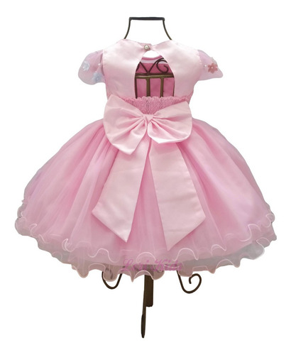 Imagem 2 de 2 de Vestido Luxo Infantil Jardim Encantado Borboletas 2234
