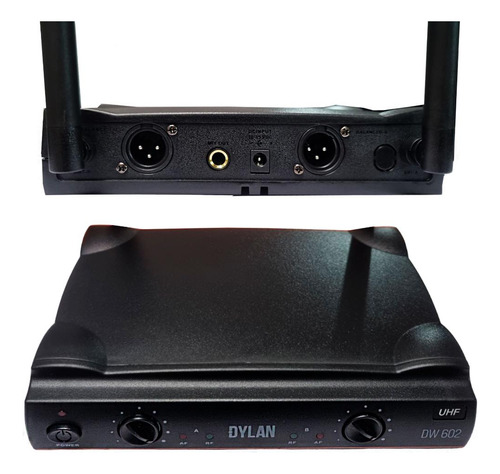 Microfone Sem Fio Duplo Dylan Dw-602 Cardioide
