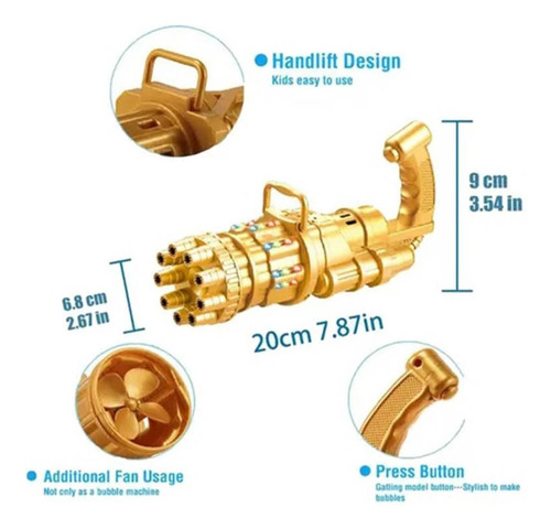 Bubble Soplador Eléctrico Nueva Máquina De Burbujas Gatling