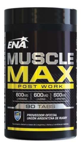 Muscle Max X 90 Ena Arginina Lisina Ornitina Oxido Nitrico 