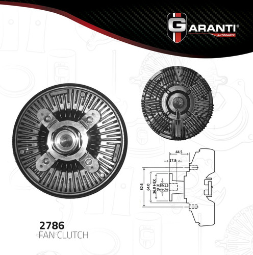 Fan Clutch Chevrolet Blazer 4.3l V6 A/a 1996-2005