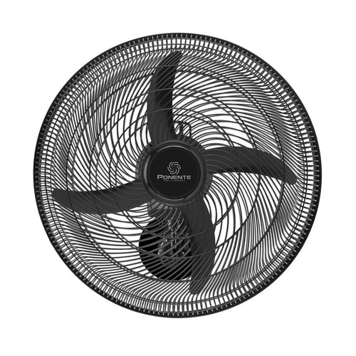 Ventilador de parede Ponente Four turbo preto com 4 pás de  polipropileno, 50 cm de diâmetro 220 V