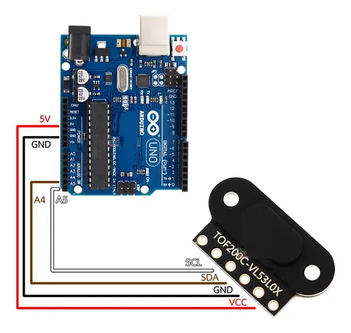 Modulo Sensor Laser Tof200c Medidor Distancia Vl530x Esp32