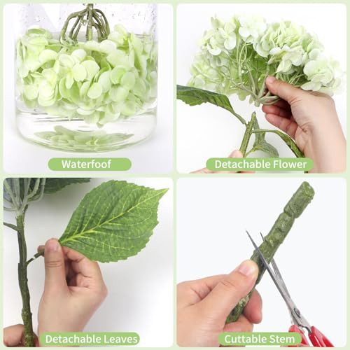 Flores Artificiales De Hortensia Kmise, 22 Real Touch, Hort