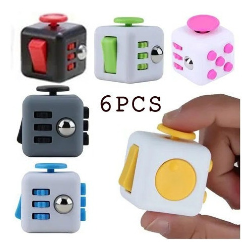 6 Fidget Cubo Anti - Estrés/ansiedad/hiperactividad