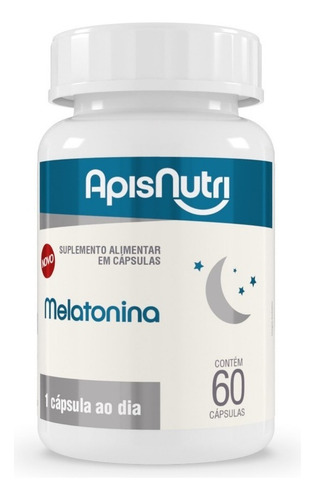 Melatonina Apisnutri - 60 Cápsulas Sabor Sem sabor