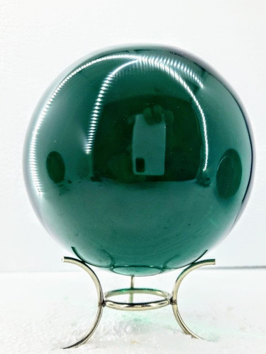 Esfera De Cristal De Nivea Obsidiana Verde Con Base Incluida