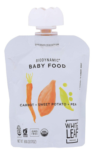 Alimento Orgánico Para Bebés De Guisantes De Zanahoria Y