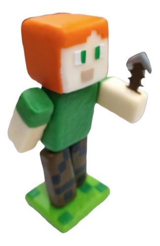 Adorno Minecraft Torta Porcelana Fria Cotillon