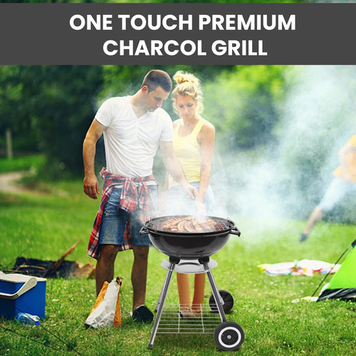 18 Inch Portable Charcoal Grill With 4 Legs And Wheels For Color Múltiple