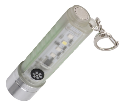 Linterna De Llavero Pequeña Blanca Usb Tipo C