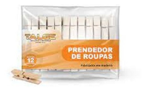 Prendedores De Roupa Em Madeira C/ 24 Unidades