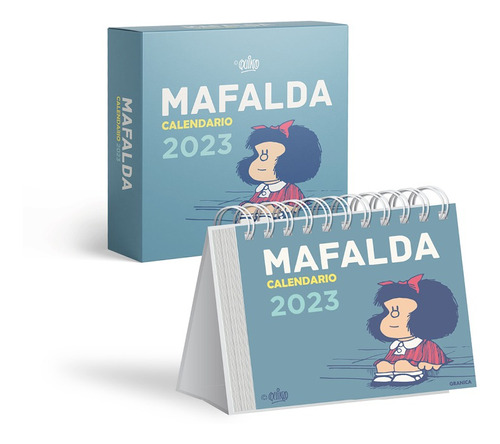 Calendario De Escritorio Mafalda 2023 Azul Claro Con Caja