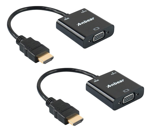 Hdmi A Vga Con Audio, Adaptador Hdmi A Vga Chapado En ,...