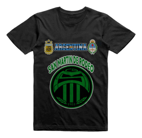 Remera Algodon Negra San Martin De Rodeo