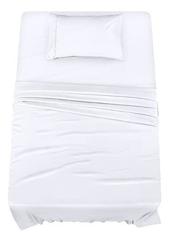 Sabanas Utopia 3 Piezas Microfibra Individual Color Blanco
