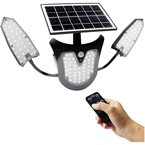 Lámpara Solar Led Inundaciones Al Aire Libre, 180 Grad...