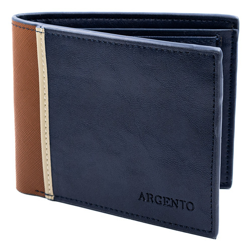 Cartera Hombre Argento By Aldo Conti (ha160) Color Azul marino