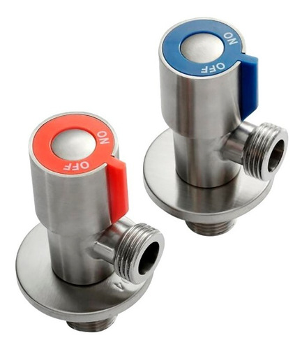 Llave Arresto Bari 1/2 X 1/2 De Acero Inoxidable Con Roseta