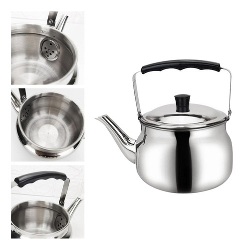 L Hervidor De Agua De Acero Inoxidable Portátil 0.8l Plata