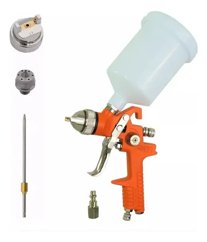 Kit Pistola De Pintura Hvlp P827 Plus Automotiva Com 2 Bicos 1,4 Mm E 1,7 Mm Intech Machine
