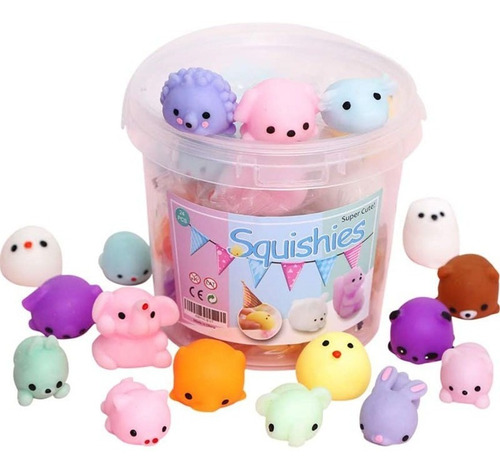 Pack 36 Unids Squishys Antiestress Mochi Juguete Surtidos