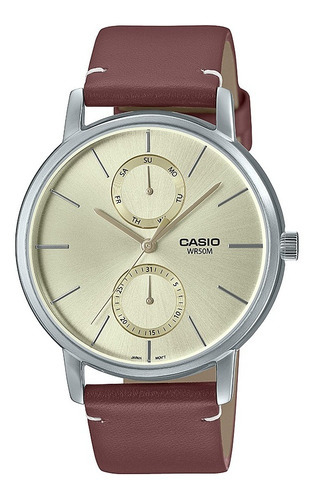 Reloj Hombre Casio Mtp-b310l - Diámetro Caja Ø41mm - Impacto Color de la malla $$$ Color del fondo Dorado