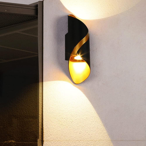 Aplique Lampara Led De Pared Exterior Interior Espiral