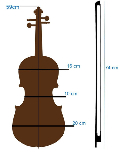 Violin 4/4 Incluye Arco Brea Estuche Acustico Varios Colores