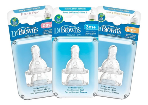 Set De 2 Mamilas Dr Browns Para Biberones Anticólicos