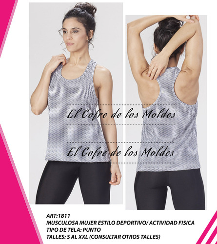 Molde Digital Musculosa Deportiva Mujer, Pack Talles S A Xxl