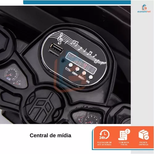 Mini Moto Elétrica Infantil Triciclo Motorizado Criança Cor Azul-marinho