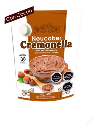 Crema Avellana Y Cacao Cremonella Sin Gluten Neucober