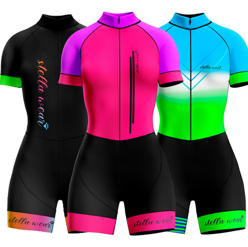 Macaquinho De Ciclismo Feminino Ciclistas Forro Gel Promoção