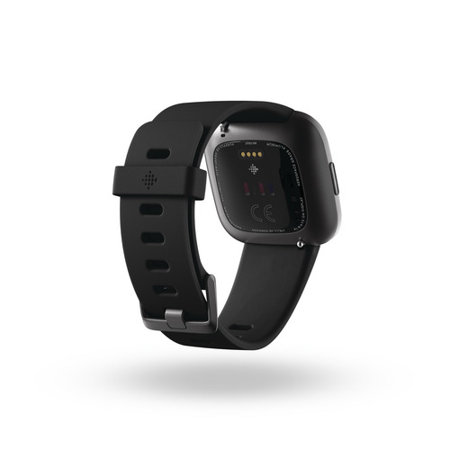 Imagen 3 de 6 de Smartband Fitbit Versa 2 caja de aluminio carbon aluminium, malla black de silicona FB507
