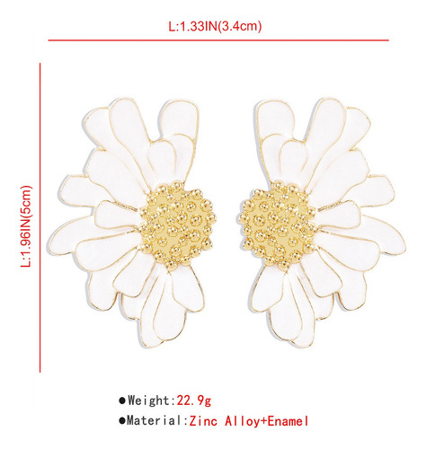 Pendientes De Tuerca Con Forma De Flor Bohemio Para Mujer, J