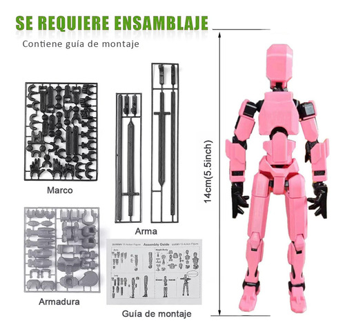 6pzs Figura Articulada Dummy Con Múltiples Articulacione